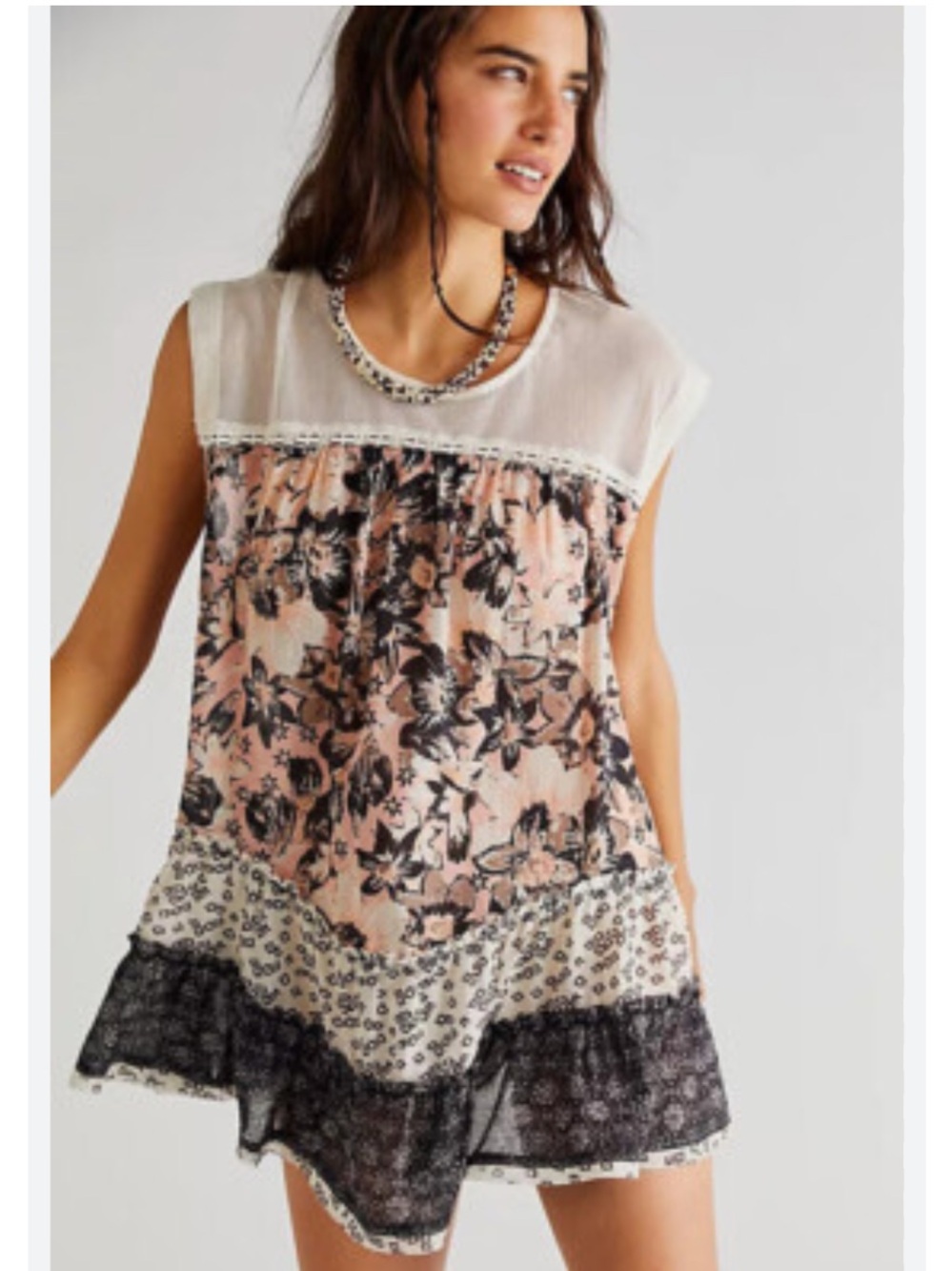 Free people Angelica tunic festival dress oversize BoHo cotton summer medium